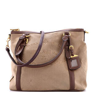 Prada Logo Convertible Tote Canvas With #259047P63B